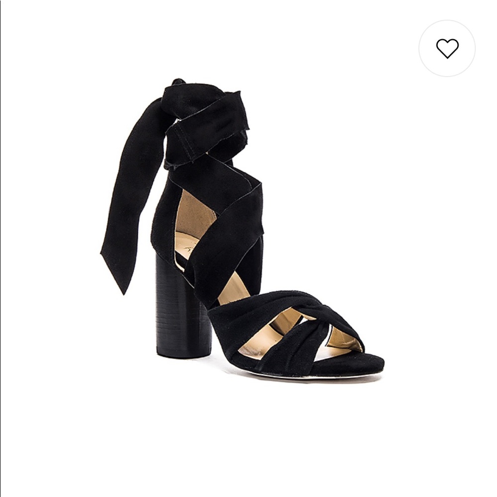 XSOLDX For Love & Lemons x Raye Black Suede Myra Heel